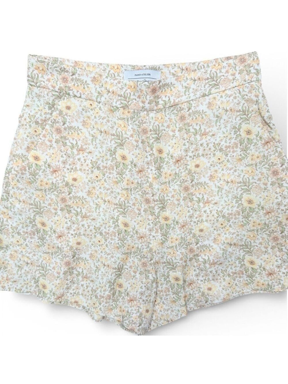 & Other Stories Paris Atelier Floral High-Waisted Shorts Size 2